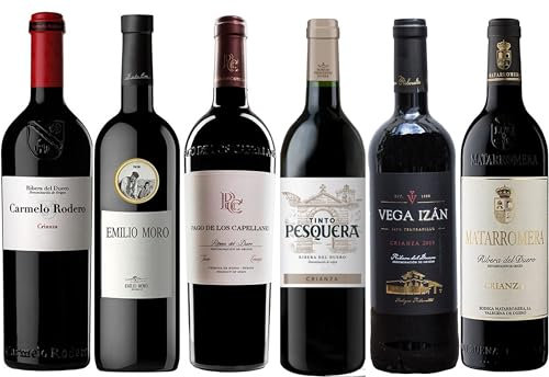 Lote Estuche Regalo Los Mejores Vinos - Ribera del Duero Crianza- Envío Gratis 24 H - 6 Botellas -Seleccionados y enviados por Cosecha Privada