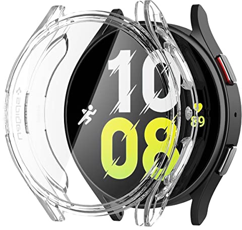 Spigen Ultra Hybrid Hülle mit Displayschutz Kompatibel mit Galaxy Watch 5 (2022) | 4 44mm (2021) - Crystal Clear