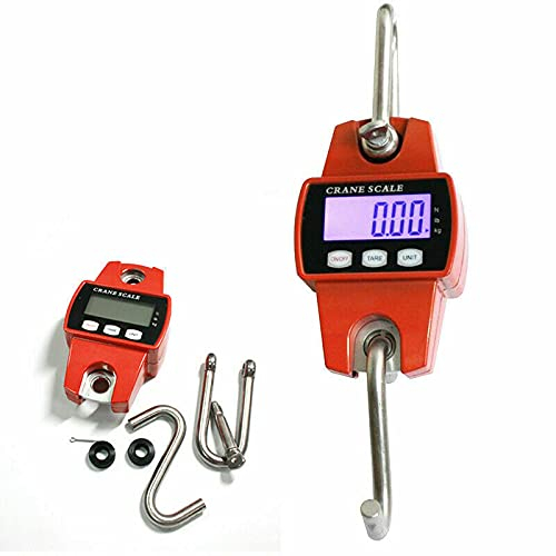 Balance à suspendre 300 kg 660Lb Balance à grue numérique LCD avec crochet pour peser pour l'agriculture, la chasse, le poids à l'arc, grand poisson avec capteur précis