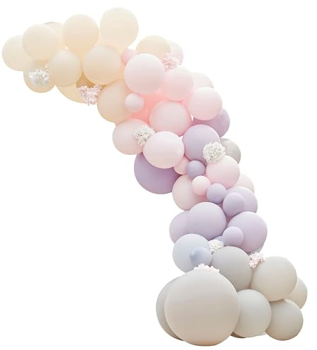 Ginger Ray BA-351 Party-Hintergrund-Set mit Blumen, 75 Luftballons und 8 Stiele