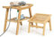 COSTWAY Tabouret en Bamboo pour Salle de Bain, Banc de Douche à 2 Niveaux, Antidérapant Ergonomique pour Âgées et Femmes Enceintes 52 x 29 x 44 CM