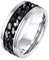 Dsnyu Schwarz Blau Spinner Ringe für Männer Frauen, Edelstahl Stress Angst Linderung Ringe Zappelringe Herrenringe Mode Breit Hochzeitsversprechen Band Ring 60 (19.1)