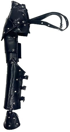 ZUYPSK Unisex Gothic PU Leder Brust Harness Schultergurt Arm Stulpe Einstellbare Rüstungen Panzer mit Armgurt Steampunk Cosplay Kostüm Set Zubehör (Einheitsgröße, Schwarz)