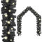 vidaXL Christmas Garland with LED Lights - Spectacular 10m Black Garland, Low Power Consumption with 150 LEDs for a Cosy Holiday Atmosphere, PVC Material