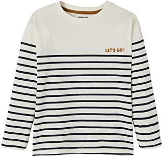 Vertbaudet Jungen Ringelshirt, Flockprint