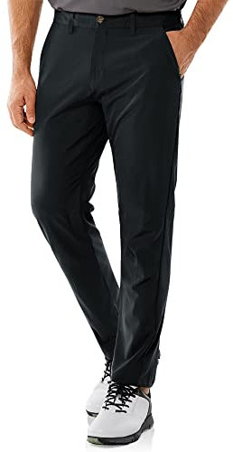 33,000ft Herren Golfhosen Atmungsaktive Stretch Hose für Männer Schnelltrockende Stretch Lange Golfhosen Schwarz 36W*32L