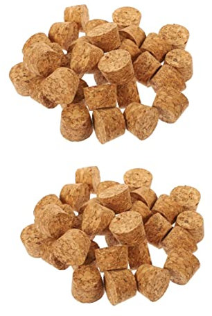 Cabilock 60 pcs Glass Bottle Cork Decorative Cork Bottle caps for Crafts Glass Carboy Cork Screws for Wine Honey jar Cork Wine Recycled Cork Wine Saver Cork Corks Wood Drifting Bottle Beer