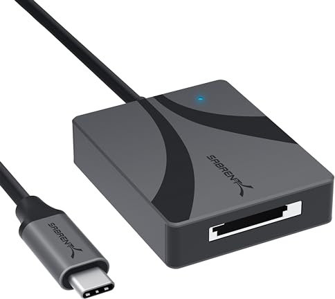 SABRENT CFexpress Typ A Kartenleser, USB typ C 3.2x2 auf CF Express speicherkartenleser, überträgt 800MBps Externe Kartenlesegeräte, cf-Express Kartenadapter für Fotografen, Videofilmer (CR-CFXA)