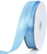Toniful Satinband, dünnes, einfarbiges Satinband für Geschenkverpackungen, Basteln, Haarschleifen, Hochzeitsdekoration, Einladungskarten, Blumensträuße, 2,5 cm x 91 m, Himmelblau