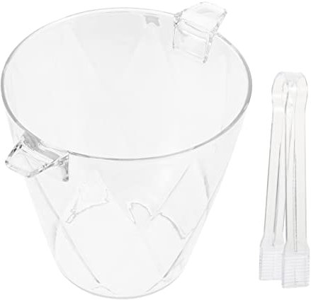 YARNOW Cubo De Hielo De Acrílico Contenedor De Hielo para Bar Cubitos De Hielo De Acero Inoxidable Cubo De Enfriamiento Redondo Cubos De Cerveza Bañera Cubiteras Cubeta De Hielo Ronda