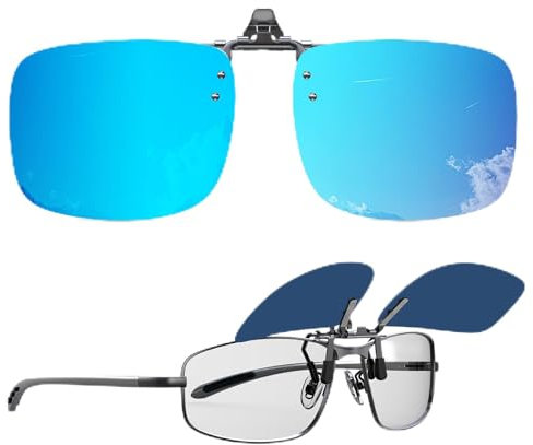 Goiteia Polarisierte Sonnenbrille Clip für Brillenträger - Sonnenbrille Zum Aufstecken Polarisiert, Sonnenbrillen Aufsatz Brille Damen Herren