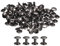 QUARKZMAN Remaches de Cuero 100 Kits, Remaches de Doble Tapa 9mm, Altura 10mm, Remache de Pernos Metálicos para Reparación Artesanía Cuero DIY Monedero Cinturón Bolsa Zapato, Pistola-Negro
