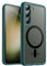 JETech Cover Magnetica per Samsung Galaxy S23 5G 6,1 Pollici, Compatibile con MagSafe, Traslucida Opaca Retro Antiurto Cellulare Custodia (Verde Notte)