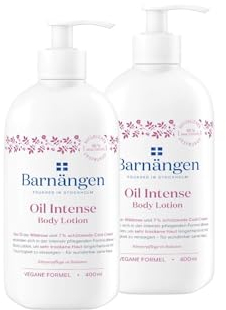 Barnängen Body Lotion Oil Intense, 2 x 400 ml, mit Cold Cream und Rosenblüten Duft, für trocken bis sehr trockene Haut, Veragen Formel, Dermatologisch getestet