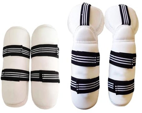 Ronyme Equipo de protección, Protector de Taekwondo, protección Gruesa, Protector Acolchado para Deportes de, Artes Marciales, Lucha MMA, Muay Thai, Protectores de piernas y Brazos M