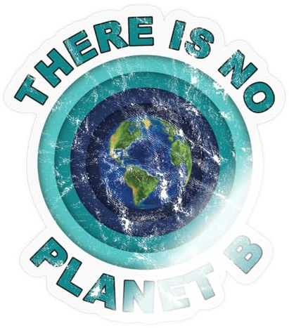 Spreadshirt There Is No Planet B Spruch Erde Sticker Aufkleber, 10 x 10 cm, Transparent glänzend