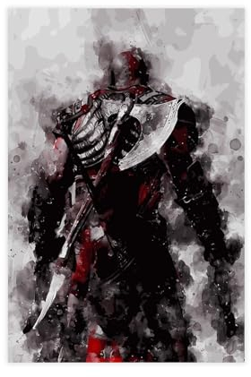 God of War Kratos Poster (2) Leinwand Poster Schlafzimmer Dekor Sport Landschaft Büro Zimmer Dekor Geschenk ungerahmt 50 x 75 cm