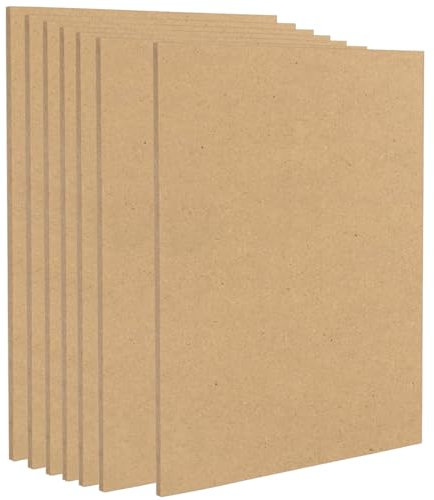 Wonninek Pack of 7 40 x 30cm MDF Wood Boards 1/8 3mm Thick Wood DIY Craft Project Board Artist Drawing Board Art Board for Laser Engraving, Painting and Decor, Laser Engraving, Painting