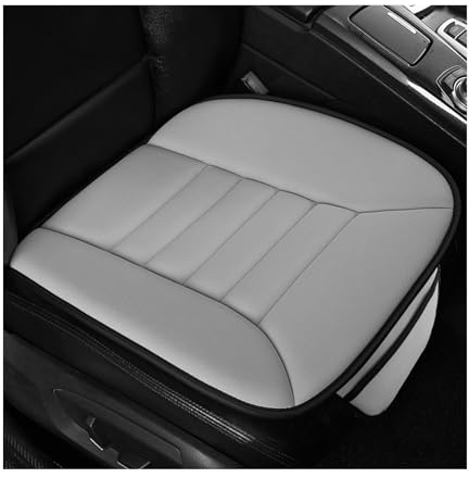 povtii Car Seat Cushion with Front Pocket, Non-Slip Bottom Cushion for Car Driver Office or Home Chair, Breathable Pressure Relief Seat Pad with Memory Foam, Car Accessories (Gray)