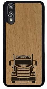 EnoWood Schutzhülle aus Holz für Huawei P, Handwerk, LKW, P30 Pro, Buche