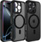 ivoler Funda Magnética para iPhone 16 Pro MAX, Compatible con MagSafe, [Protección Lente Cámara] Carcasa Protectora Antigolpes Translúcida Mate Trasera Fina Silicona Anti-Choques Case