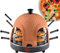 YXFAZPP Four à Pizza électrique pour 8 Personnes avec hotte en Terre Cuite 8 Mini Four à Pizza en Acier Inoxydable Machine à Pizza Ronde pour fête de Pizza fête à la Maison