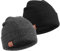 OZERO Winter Mütze Beanie Strickmütze Schwarz: 2 Set Wintermütze Wollmütze für Herren und Damen (DE/NL/SE/PL, Alphanumerisch, Einheitsgröße, Grau)
