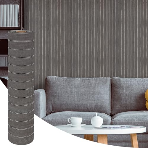 Tapete Holzoptik Selbstklebend 300CM x 40CM 3D Fliesenaufkleber,Wasserdicht Spritzschutz Ölbeständig Wandfliesen-Aufkleber,PVC Flexible Lamellenwand Holz,Lamellen Dekor für Wand,Decken,Hintergrund