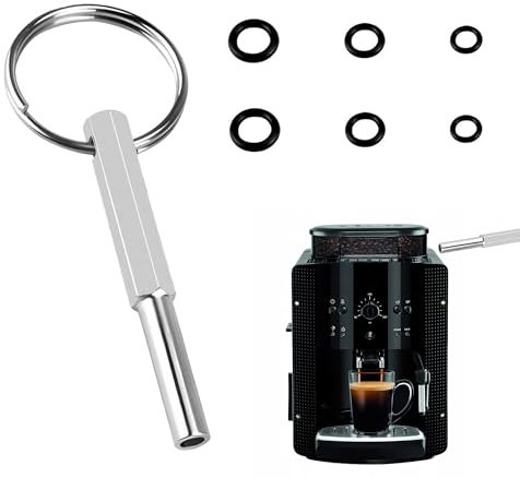 Ovalkopfschlüssel,Ovalkopfschlüssel mit Schlüsselring,Kaffeemaschine Schlüssel,Ovalkopfschlüssel Kompatibel Jura/Krups Siziliana/AEG Vollautomaten Kaffeeautomaten um Brühgruppe Auszubauen