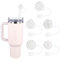 5uds Tapa de Pajita con Forma de Flor para Taza Stanley, 10mm Tapa de Pajita con Forma de Flor y Perla Tapa de Pajita Silicona Reutilizable Protector de Pajita para Beber para Stanley Pajita