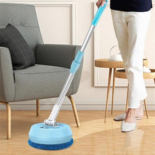 Cordless Electric Spin Mop with 180 degree Rotation for Laminate Hardwood Tiles Electric Floor Cleaner & Scrubber for Kitchen and Carpet Cleaning