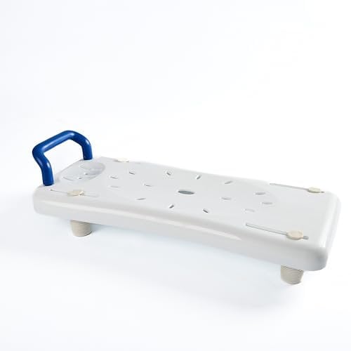 StrideOn Bath Board/Shower Board with Handle – Non-Slip Bathtub Seat for the Injured, Elderly and or Disabled, Adjustable Transfer Board for Safe Bathing and Showering - Max 190kg
