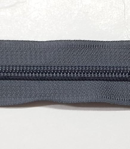AMANTE NSF Zip Lampo Reversibile Cerniera divisibile a 1 cursore double face catena nylon 6 (Grigio, 75 cm)