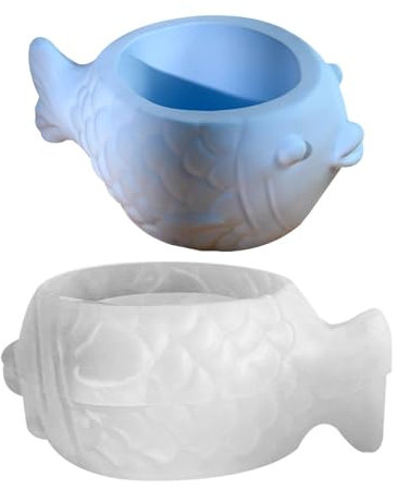 Molde Para Macetas De Silicona - Moldes Para Yeso Para Macetas, Moldes Para Portavelas De Hormigón | Molde De Silicona Para Macetero Personalizado, Molde Para Macetas De Caracol De Pescado, Ye