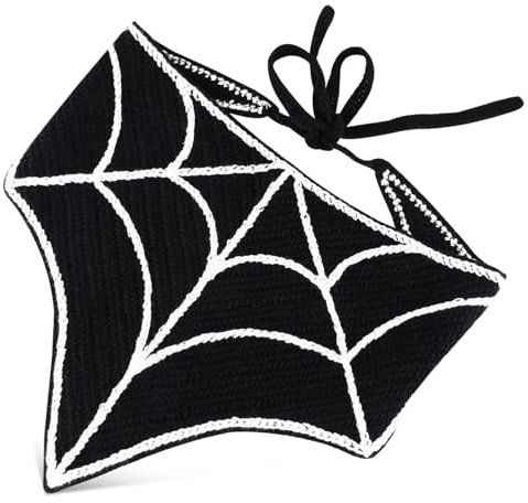 Ipetboom Dreieckstuch Spinnennetz Halloween Bandana Für Frauen Spinnennetz Stirnband Spinnennetz Kopfbedeckung Erwachsene Halloween Party