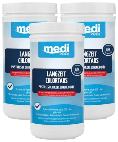 mediPOOL Langzeit ChlorTabs 200g, 3X 1 kg