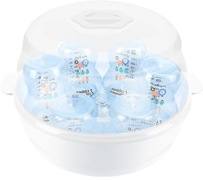Microwave Steam Bottle Sterilizer 22.5x22x17.5cm Baby Bottles Microwave Steam Cleaner High Temperature Resistant