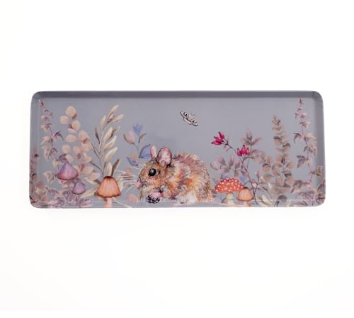 Maison & White Woodland Glade Rectangle Tray, Fieldmouse & Floral Design, Serving Tray for Drinks, Designed in the UK