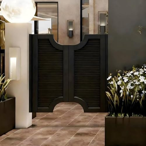 Innentüren aus Holz, Schranktüren mit Scharnieren, automatische Schließfunktion, zweifach schwingende Halbschwingtür für Bars, Cafés, Veranden, Treppenhäuser und Trennwände(C,76x91cm/30x36in)