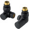 Eastbrook Corner radator valves (pair)-Textured Black