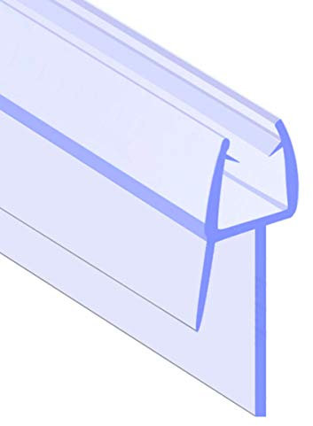 ECOSPA Bath & Shower Screen Seal Strip for 4-6mm Straight or Curved Glass Shower Doors - Prevents Leaks Between Bath & Shower and Tray & Shower Screen • Seals Gap up to 25mm