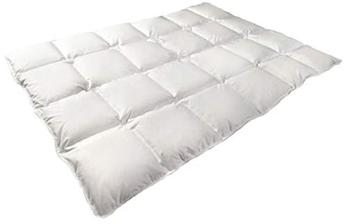 Mayaadi-Home Daunendecke 155x220 cm | 1900g Bettdecke, 15% Gänsedaunen 85% Federn | 100% natürliche Baumwolle | Made in Europe | Kassettendecke geeignet für Allergiker | HS81