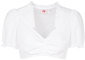 Spieth&Wensky Damen Dirndlbluse Gallen mit Rüschen