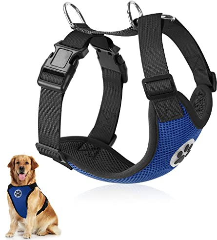 SlowTon Hundegeschirr für Hunde, No Pull Sicherheitsgeschirr Kleine Mittlere Hunde Brustgeschirr Dog Harness Weich Gepolstert Atmungsaktiv