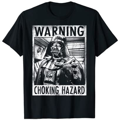 Star Wars Darth Vader Choking Hazard Vintage Graphic Short Sleeve T-Shirt