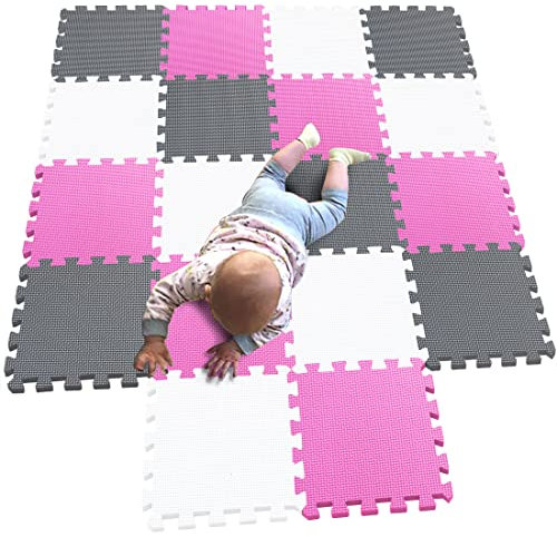 MQIAOHAM® 18 Stücke Baby puzzelmatten für Babys spielmatte Kinder puzzlematte Teppich G301018-101103112