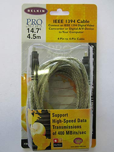 DIXIETREE Replacement FIREWIRE Data Cable IEEE 1394 for JVC HD Camcorder to Edit PC/LAPTOP/MAC