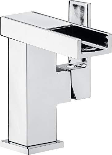 Cornat Waschtisch-Einhebelarmatur Tardes - Verchromter Messingkörper - Angenehmer Schwallauslauf - Mit Zug-Ablaufgarnitur / Hochdruck-Armatur / Wasserhahn fürs Bad / Waschbecken-Armatur / TAR1