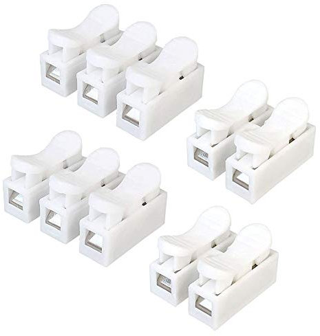 Aiqeer 90 Pc Spring Wire Connectors Set, Electrical Cable Clamp Terminal Block Connector, Quick Connector Terminal Block (60 Ch2 + 30 Ch3)