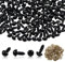 TOAOB 50 Piezas Ojos de Seguridad 8 mm Ojos de Plástico de Negro con Arandelas Ojos de Muñecas Amigurumis para Hacer Muñecas Manualidades Tejer Animales Marioneta